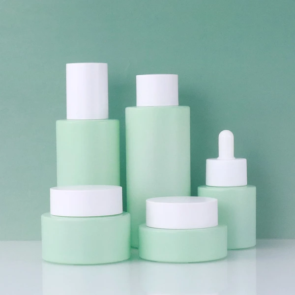 Luxury customized empty glass skincare lotion pump bottle