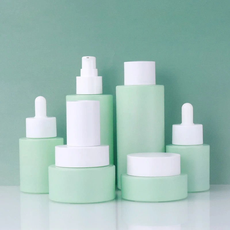 Luxury customized empty glass skincare lotion pump bottle