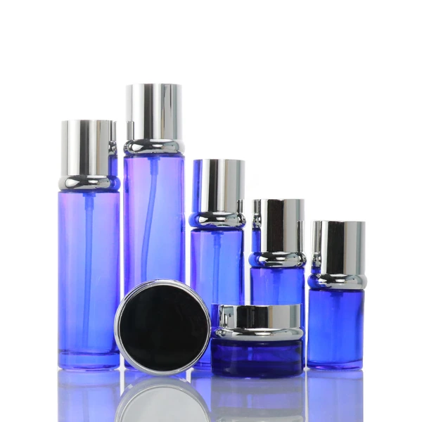 Luxury empty skincare lotion round cosmetic bottle packing