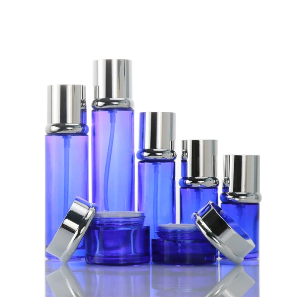 Luxury empty skincare lotion round cosmetic bottle packing