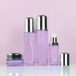 Wholesale customized lotion bottle and jar for glass skincare set