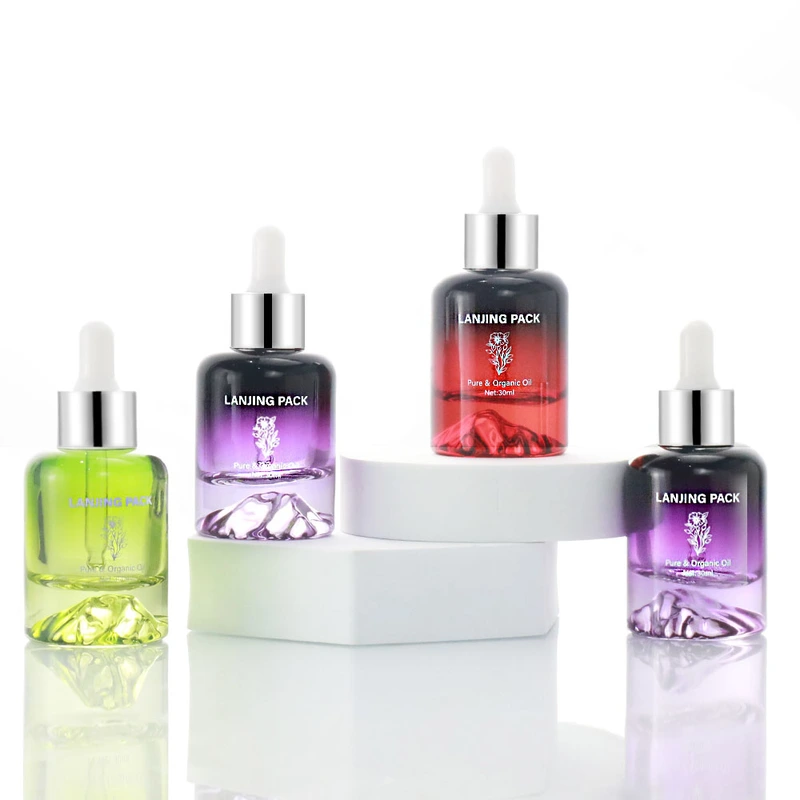 Wholesale hair oil bottle packaging 30ml empty glass dropper bottle
