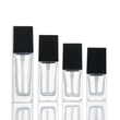 Wholesale 20ml 30ml 40ml glass square cosmetic lotion pump bottle