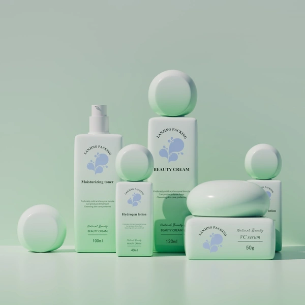 cosmetic glass bottle glass jar for skincare face cream lotion bottle