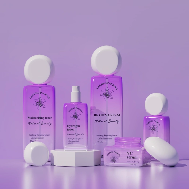 cosmetic glass bottle glass jar for skincare face cream lotion bottle