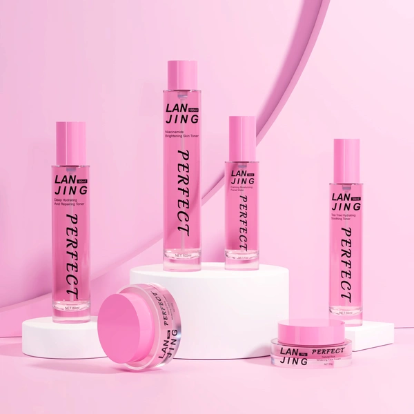 cosmetic glass bottle glass jar for skincare face cream lotion bottle