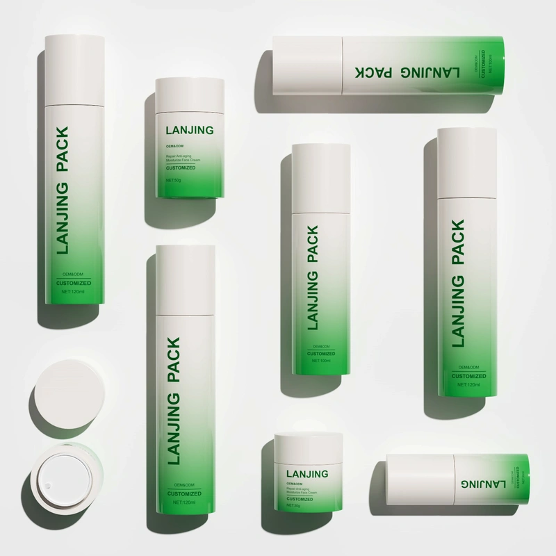 cosmetic glass bottle glass jar for skincare face cream lotion bottle