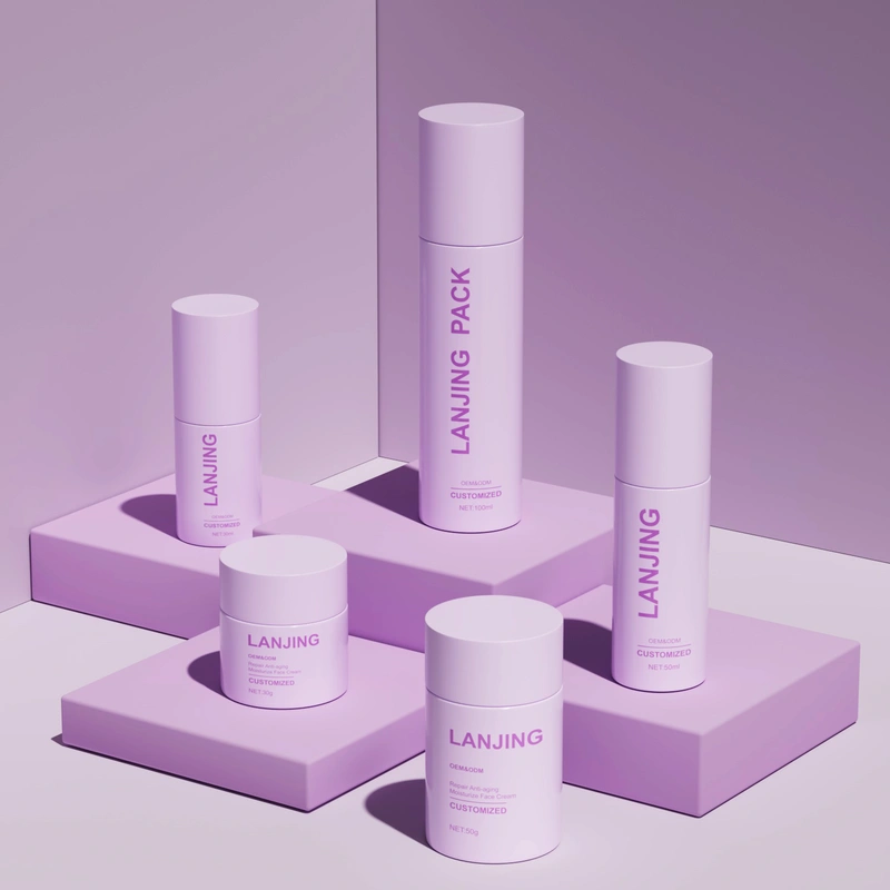 cosmetic glass bottle glass jar for skincare face cream lotion bottle