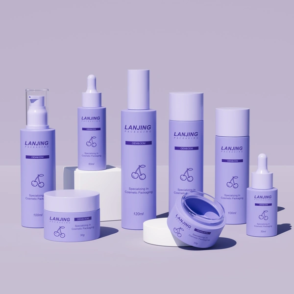 cosmetic glass bottle glass jar for skincare face cream lotion bottle