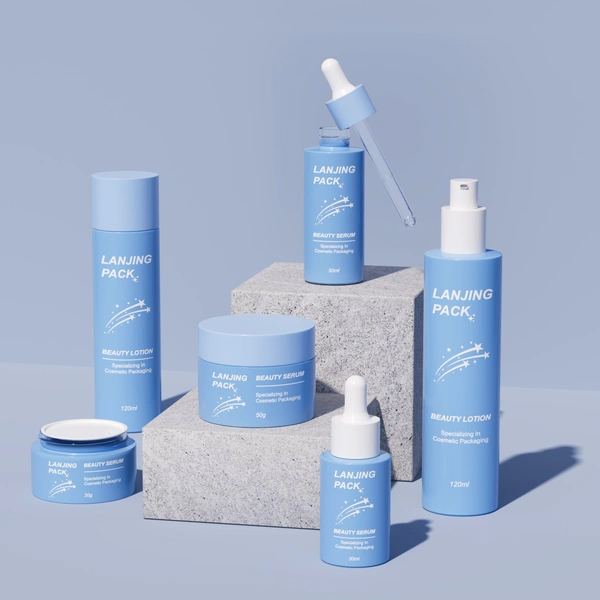 cosmetic glass bottle glass jar for skincare face cream lotion bottle