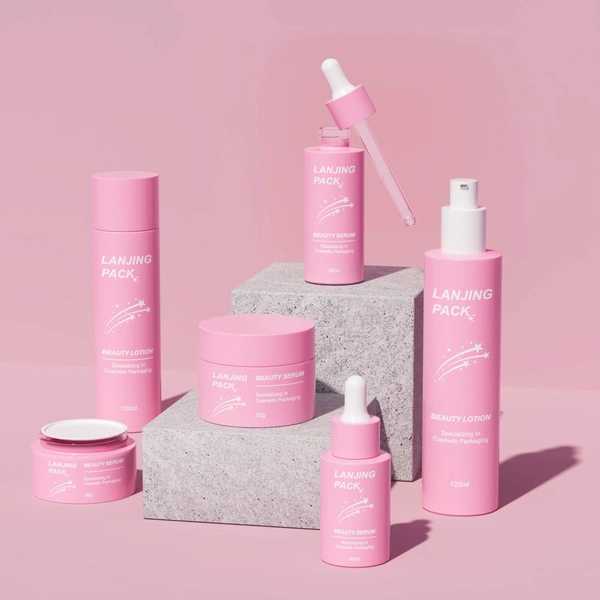 cosmetic glass bottle glass jar for skincare face cream lotion bottle