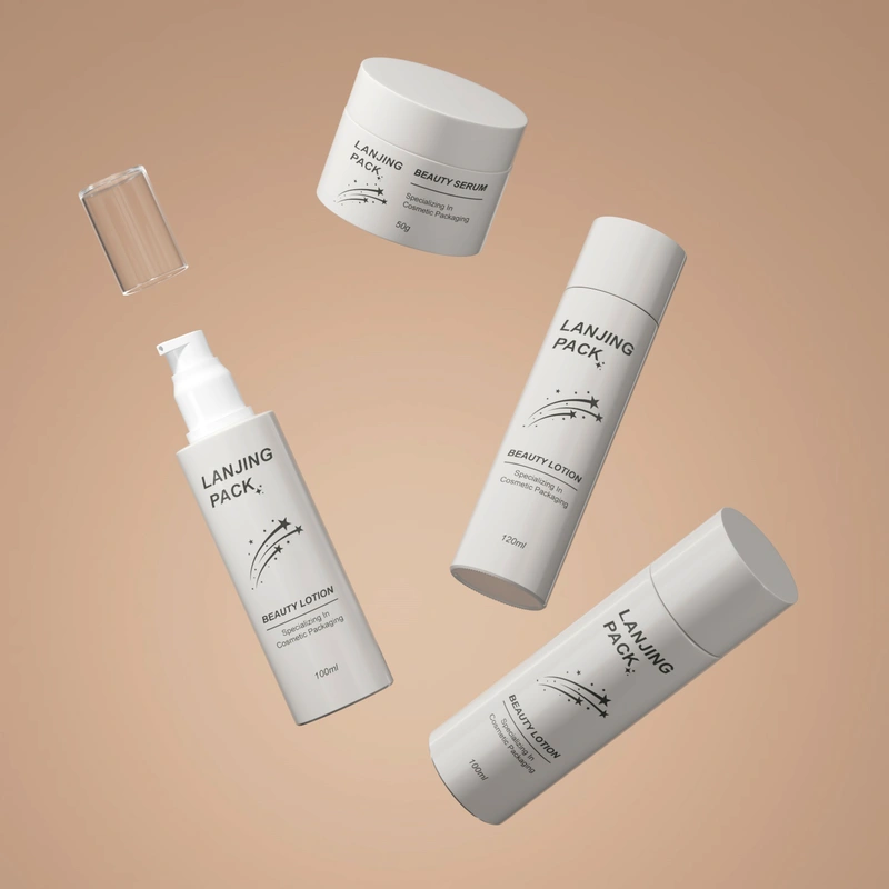 cosmetic glass bottle glass jar for skincare face cream lotion bottle