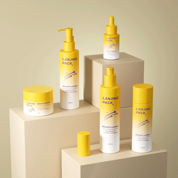 cosmetic glass bottle glass jar for skincare face cream lotion bottle