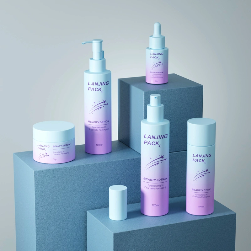 cosmetic glass bottle glass jar for skincare face cream lotion bottle