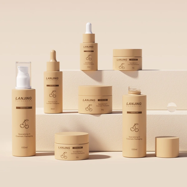 cosmetic packaging frost serum pump lotion foundation glass bottle 