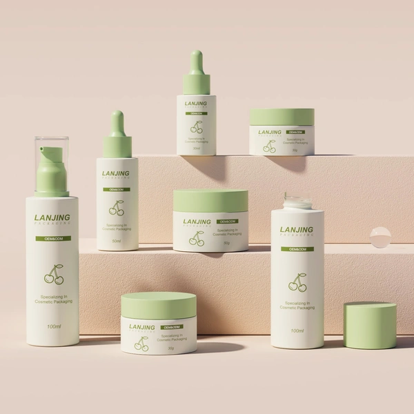 cosmetic glass bottle glass jar for skincare face cream lotion bottle