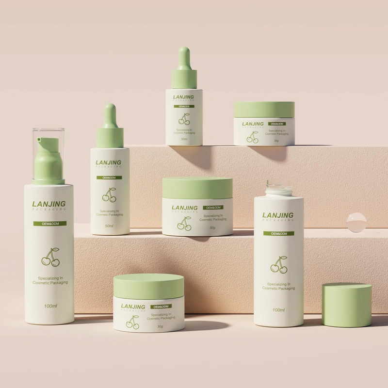 cosmetic glass bottle glass jar for skincare face cream lotion bottle