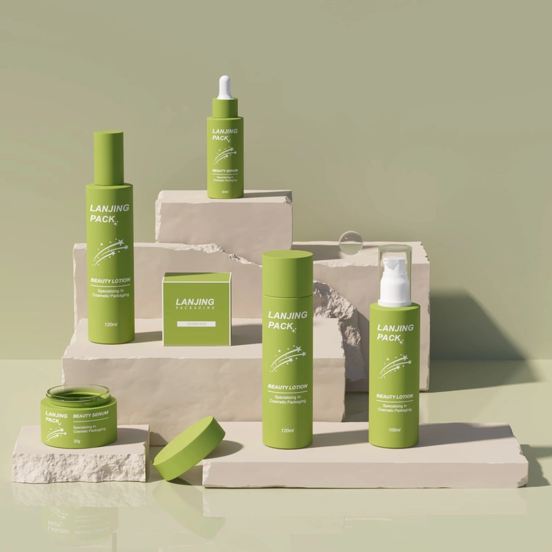 cosmetic glass bottle glass jar for skincare face cream lotion bottle