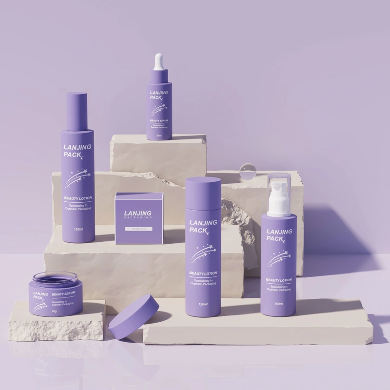 cosmetic glass bottle glass jar for skincare face cream lotion bottle