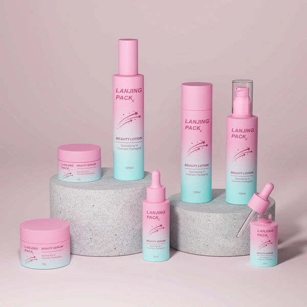 cosmetic glass bottle glass jar for skincare face cream lotion bottle