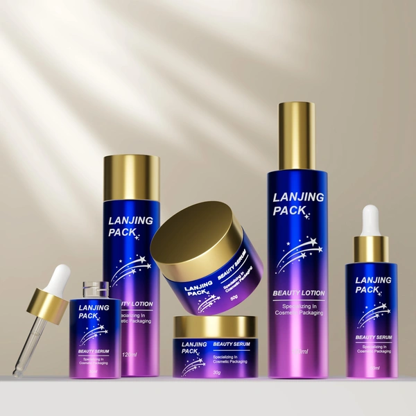 cosmetic glass bottle glass jar for skincare face cream lotion bottle