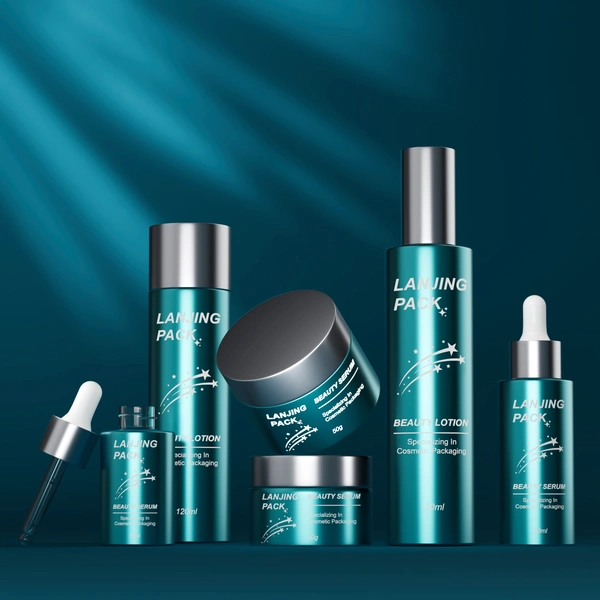 cosmetic glass bottle glass jar for skincare face cream lotion bottle