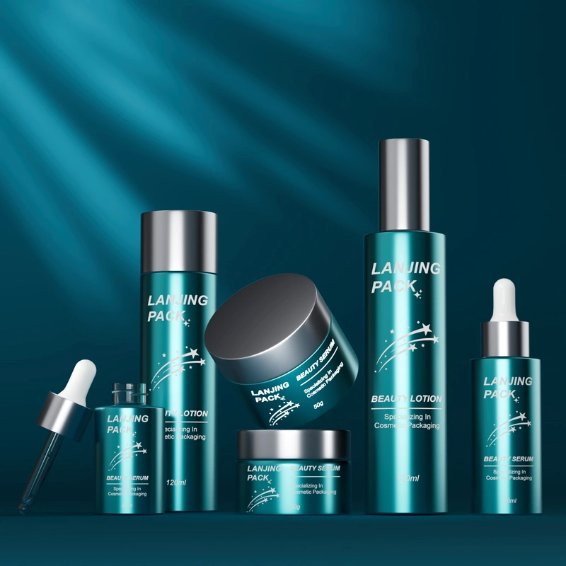 cosmetic glass bottle glass jar for skincare face cream lotion bottle