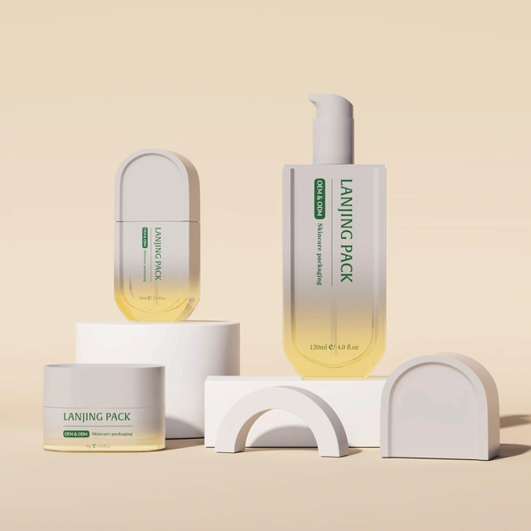 cosmetic glass bottle glass jar for skincare face cream lotion bottle