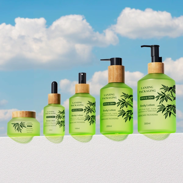 cosmetic glass bottle glass jar for skincare face cream lotion bottle