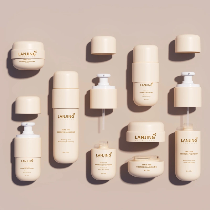 cosmetic glass bottle glass jar for skincare face cream lotion bottle