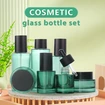 Luxury glass bottle set skincare container packaging glass bottle jar