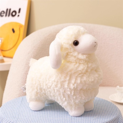 Cute Standing Lamb Plush Toy Soft Sheep Stuffed Animal Fluffy Farm Animal Plush Toy for Kids Gift OEM Custom | 25LH1110