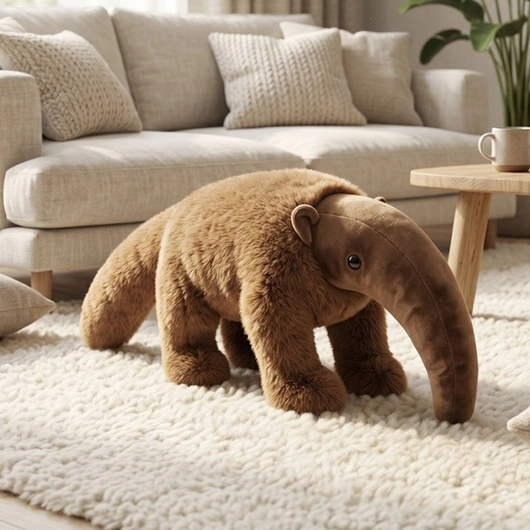 Realistic Anteater Plush Toy – Soft Brown Wild Animal Stuffed Toy | 26LH1009