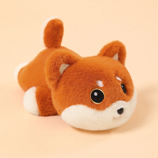 Cute Lying Shiba Inu Dog Plush Toy | Soft Puppy Stuffed Animal Pillow Doll for Kids, Gifts & Home Decor | 26LH208