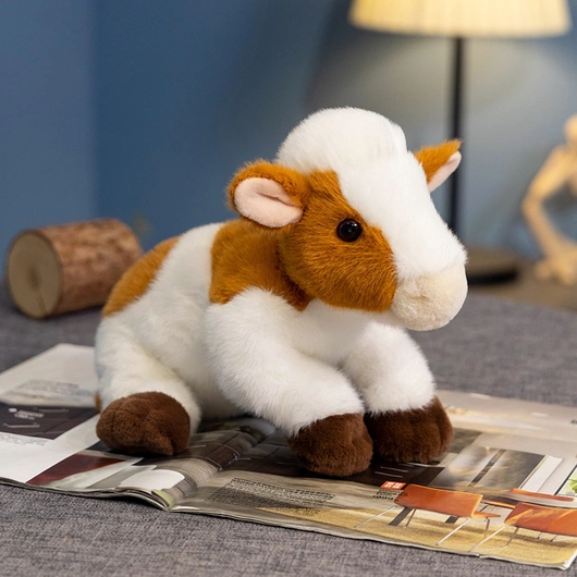 Cute Sitting Cow Plush Toy | Soft Dairy Cow Stuffed Animal Plush Doll for Kids, Farm Theme Gifts & Nursery Decor | 26LH602