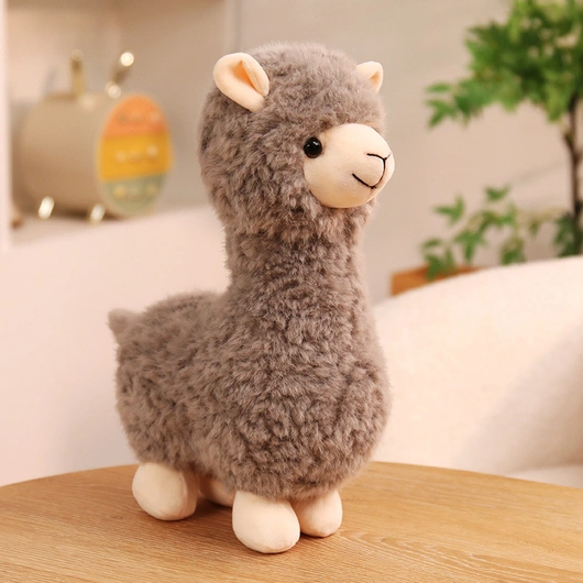 Standing Alpaca Plush Toy | Soft Llama Stuffed Animal Plush for Kids, Nursery Decor, Gifts & Custom Plush Toy Manufacturing | 26LH610