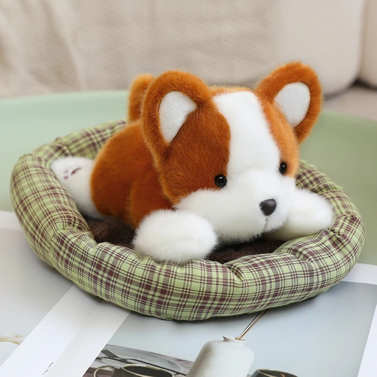 Custom Pet Plush Toy with Mini Bed | Cute Dog & Cat Stuffed Animal OEM Supplier | 26LH705