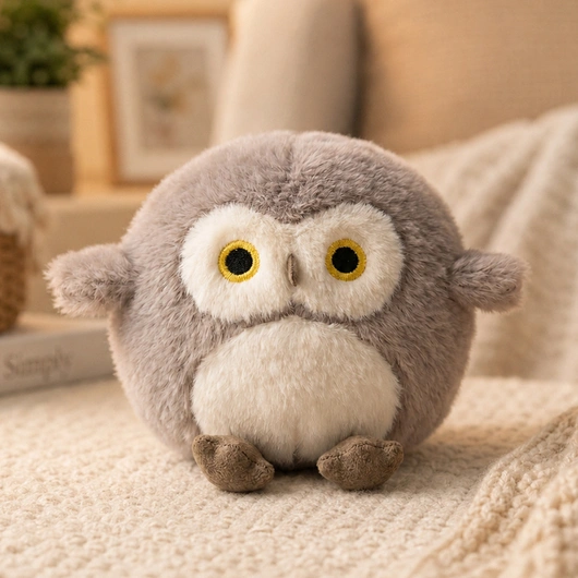 Custom Round Owl Plush Toy Manufacturer | Cute Owl Stuffed Animal OEM Supplier | 26LH802
