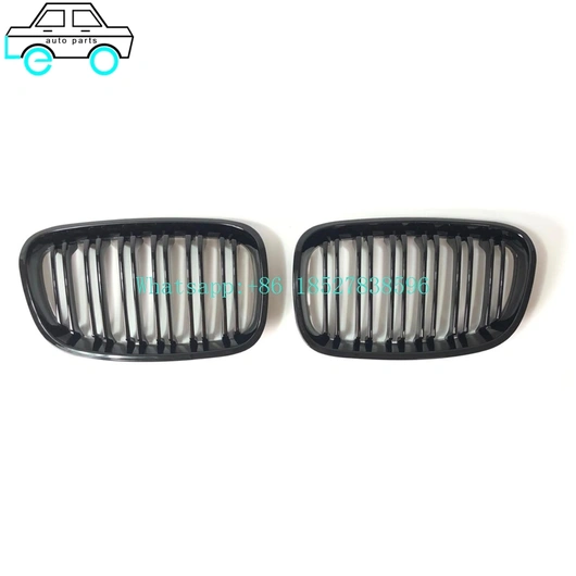 Leo Auto Parts Supply Factory Price Grilles For BMW 1 Series  F20 2012-2014 Double Line matt black/Matte black