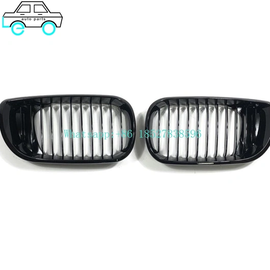 Leo Auto Parts Supply Factory Price Grilles For BMW 3 Sreies E46(four doors） 2002-2004 Four-door Single Line Gloss Black/Gloss black