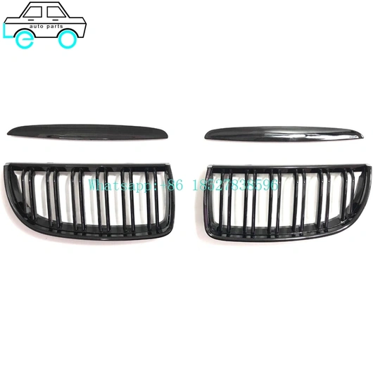 Leo Auto Parts Supply Factory Price Grilles For BMW 3 Sreies E90 2005-2007 Double Line Gloss Black/Gloss black