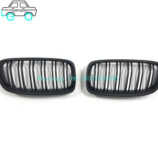 Leo Auto Parts Supply Factory Price Grilles For BMW 3 Sreies F30,F35 2012-IN Double Line matt black/Matte black