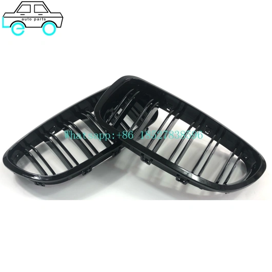 Leo Auto Parts Supply Factory Price Grilles For BMW 5 Series F10，F11，F18 2010-2017 Double line Gloss Black/GLOSS BLACK
