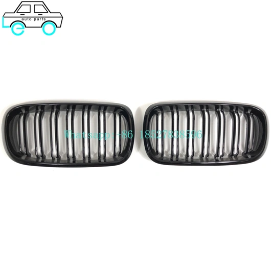Leo Auto Parts Supply Factory Price Grilles For BMW X5/X6 Series F15 15-18 Double line Gloss Black/GLOSS BLACK