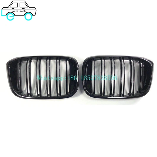 Front Middle Grilles For BMW X5 Series G05 20+ Double line Gloss Black