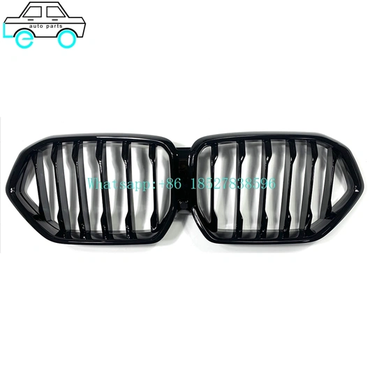 Front Grilles For BMW X6 Series G06 20+ Single line Gloss Black
