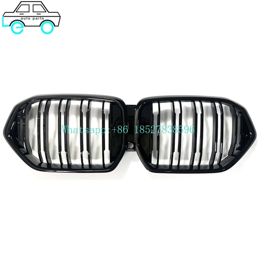Grilles For BMW X6 Series G06 20+ Double line Gloss Black/GLOSS BLACK