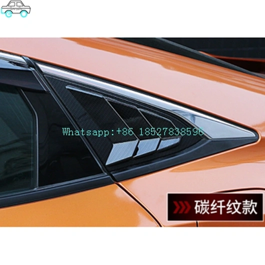 Window Shutter Window Louver For 16-21 Civic Window Visor sedan Matt Black/Gloss Black/Carbon Fiber Look 