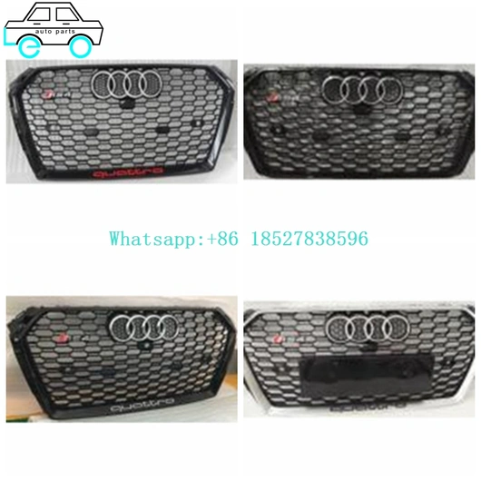 Front Bumper Grilles Middle Grills For Audi (2017-2019) RS4
