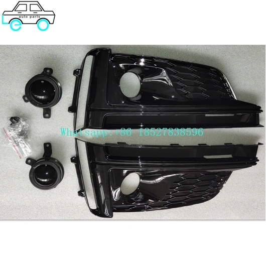 Front Bumper Grilles Middle Grills For Audi 17S5 fog light frame